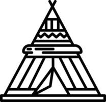 wigwam esboço ilustração vetor