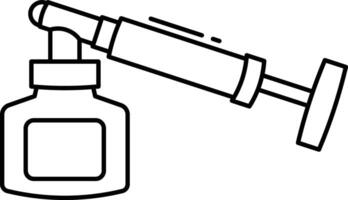 pesticida spray esboço ilustração vetor