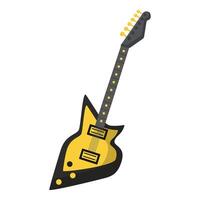 clássico amarelo elétrico guitarra ilustração vetor