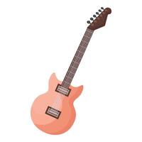 vibrante ilustração do uma clássico elétrico guitarra, perfeito para com tema musical desenhos vetor