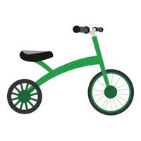 verde Saldo bicicleta isolado em branco vetor