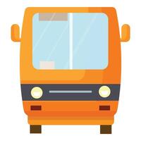 desenho animado cidade ônibus frente Visão ilustração vetor