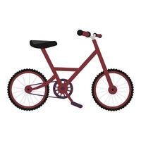 clássico vermelho bicicleta isolado em branco vetor