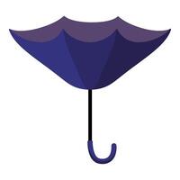 azul guarda-chuva ícone plano Projeto vetor