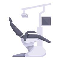 gráfico do uma lustroso, contemporâneo dental cadeira com a sobrecarga luz e monitor vetor