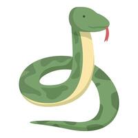 desenho animado ilustração do uma amigáveis serpente vetor