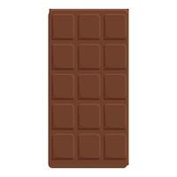 barra de chocolate escuro no fundo branco vetor