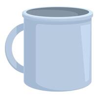 azul cerâmico caneca isolado em branco fundo vetor