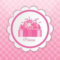 fundo princesa com ilustração vetorial de castelo vetor