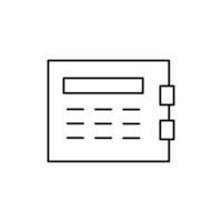 Salve  depósito caixa esboço ícone fino Projeto Boa para local na rede Internet ou Móvel aplicativo vetor