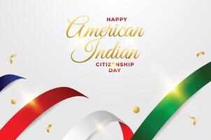 americano indiano cidadania dia Projeto ilustração vetor