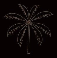 silhueta de palmeira. ilustração vetorial. vetor