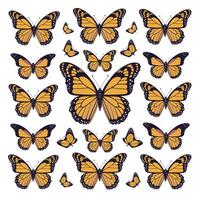 vôo borboleta . plano ilustração do vôo borboleta ícone isolado em branco fundo vetor
