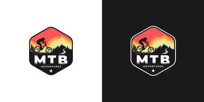 uma montanha bicicleta ilustração logotipo vetor