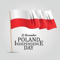 11 de novembro, ilustração em vetor fundo simbólico patriótico do dia da independência da Polónia