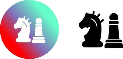 desenho do ícone da peça de xadrez vetor