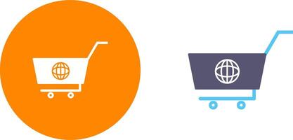 único global compras ícone Projeto vetor