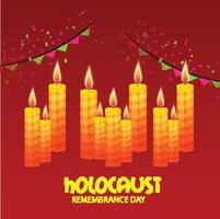 ilustração vetorial do dia internacional da lembrança do holocausto vetor
