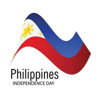 ilustração de um plano de fundo para o dia da independência das Filipinas. vetor