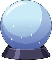 bola de cristal mágica em fundo branco vetor
