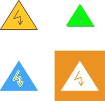 único eletricidade Perigo ícone Projeto vetor