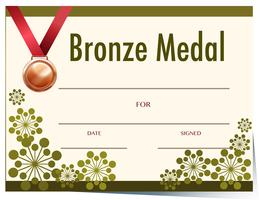 Modelo de medalha de bronze vetor