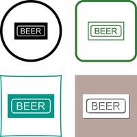 Cerveja placa ícone Projeto vetor