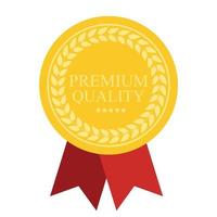 ícone de medalha de qualidade plana premium de arte para web. aplicativo de ícone de medalha. ícone de medalha melhor. sinal de ícone de medalha. ícone de medalha de ouro de qualidade premium. vetor