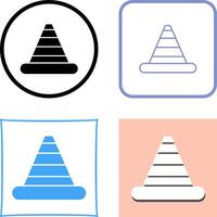 design de ícone de cone de trânsito vetor