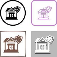 design de ícone de proteção de casa vetor