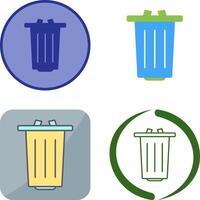 design de ícone de lixo vetor