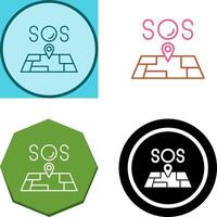 SOS ícone Projeto vetor