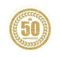ilustração em vetor modelo logotipo aniversário de 50 anos
