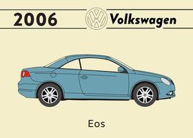 2006 vw eos carro poster arte vetor