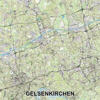 Gelsenkirchen, Alemanha mapa poster arte vetor