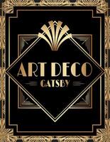 geométrico Gatsby arte deco impressão quadro, Armação Projeto vetor