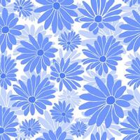 azul margaret flor floral têxtil repetir padronizar fundo vetor