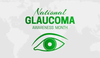 nacional glaucoma consciência mês fundo ilustração com olho vetor