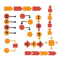 mão desenhado rabisco fluxo de trabalho infográfico ilustração vetor