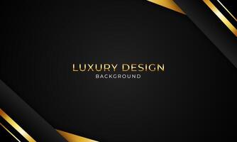 moderno luxo Sombrio sobreposição fundo com dourado linhas triângulo Prêmio Projeto decoração vetor