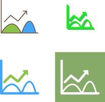 tendência dentro gráfico ícone Projeto vetor