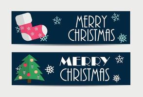 ilustração vetorial de banner e fundo de cartão de flocos de neve de natal vetor