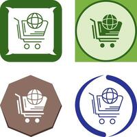 mundo compras ícone Projeto vetor