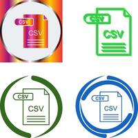 csv ícone Projeto vetor