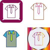camisa e gravata ícone Projeto vetor