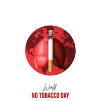 mundo tabaco dia, não fumar dia social meios de comunicação poster Projeto vetor