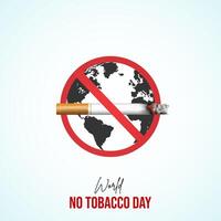 mundo tabaco dia, não fumar dia social meios de comunicação poster Projeto vetor