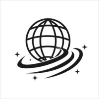 mundo globo logotipo modelo ilustração Projeto vetor