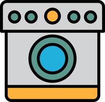 lavando máquina e secador ícone ilustração dentro linha estilo vetor