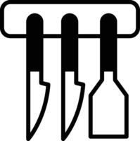 utensílios de cozinha ícone ilustração dentro linha estilo vetor